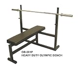 Olympic bench press with 300 Lbs Black Olympic Kg set
