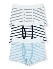 3 Pack Autograph Superfine Pure Cotton Striped Trunks