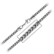 Inox Jewelry Men's Franco 6mm 316L Stainless Steel Chain Necklace