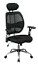Office Star Woven Mesh Back and Mesh Seat Chair with Headrest