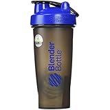 BlenderBottle Full Color Bottles - New Black Translucent Color with Shaker Ball - Blue - 28oz
