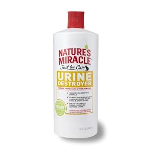 Nature's Miracle Just for Cats Urine Destroyer Formula, 32-Ounce Pour Bottle Nature's Miracle Just for Cats Urine Destroyer Formula, 32-Ounce Pour Bottle