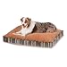 Petmate Microban Pet Bed Petmate Deluxe Pillow Bed with Microban, Gusseted Red/Gold Striped Chenille, 27-inch X 36-inch