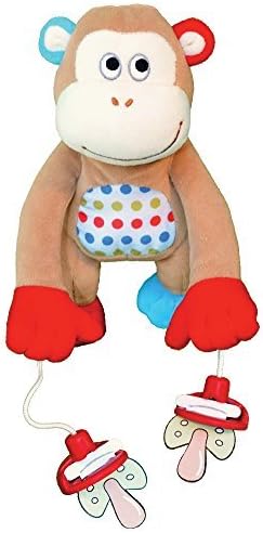 The Interactive Pacifier Toy Holder by PullyPalz includes MoMo the Monkey Color: Monkey Model: PP401x12 (Newborn, Child, Infant)