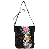 Ed Hardy Renee Live Love Luck Crossbody Bag - Black