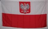 2x3 POLAND FLAG with Eagle Crest - - - - 2x3 ft Ancestral Polish FLAG