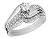 Diamond Engagement Ring & Wedding Band Set 1/2 Carat (ctw) in 14K White Gold (Certified)