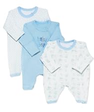 Boy's Premature Sleepsuits - 3pk
