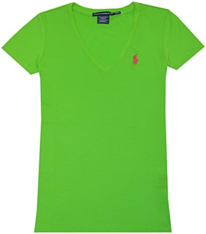 Ralph Lauren Sport Women's V-neck Pony Logo T-shirt, Racing Green, Medium