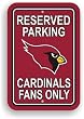 Arizona Cardinals Plastic Parking Signs Set Of 2 - Parking Sign Cardinals