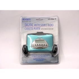 Click here to buy Jensen SCR-80M-TE Portable Personal DIGITAL AM FM Stereo Radio Cassette Player with Bass... by Jensen.