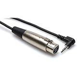 Hosa XVM-105F Microphone Cable, XLR3F to Right-Angle 3.5 mm TRS - 5 ft.