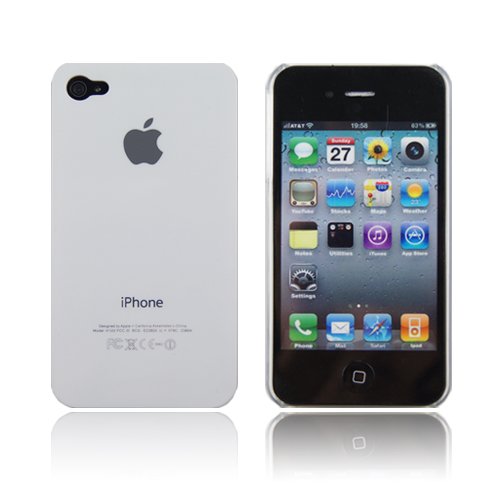 hard case or soft case for iphone:White iPhone 4/4S 4GS (16GB 32GB 64GB) Hard Crystal Case Air Jacket Case (AT&T Verizon Sprint) + Front & Back Screen Protector + Cleaning Cloth - Retail Packaging