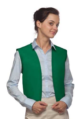 DayStar 740NP No Pocket Unisex Uniform Vest (12 Pack) - Medium - Kelly
