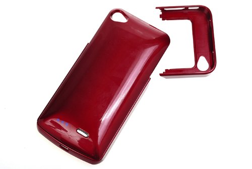 ATC Red External 2200mA NP-IP4B Backup Battery Charger Cover Case iPhone 4 4G