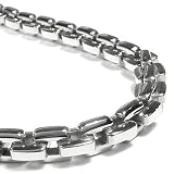 Stainless Steel Men's Large Box Link Necklace Chain