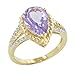 10k Yellow Gold Rose-de-France Amethyst and title=