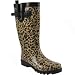 Capelli New York Womens Shiny Wild Leopard Rain Boot