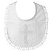 Lauren Madison baby girl Christening Baptism Infant Embroidered cross Bib
