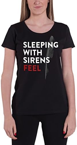 Sleeping With Sirens Feel Official Womens New Black Skinny Fit T Shirt
