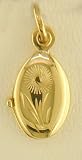14KT Oval Tulip Locket