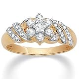 Diamond Flower 14k Ring