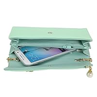 iPhone 6 Plus Case,iPhone 6 Plus Wallet Case,HYAIZLZ(TM)Handbag General Wallet High Quality Leather Case for Apple iPhone 6 Plus With Pearl Pendant Decorations from HYAIZLZ