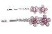 Pink Double Flower Hair Clip Barrette