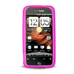 HTC Droid Incredible (Verizon) Soft Rubber Protector Silicone Skin Case Pink