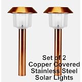 Buy COPPER STAINLESS STEEL SOLAR LIGHTS, 2 pcs