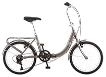 Schwinn Loop 7 Speed Folding Bike, Titanium Silver, 16