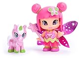 Pinypon 700008932 - Bambola, Blister 1 statuina, La fata e il suo unicorno, colore: Rosa