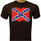 Confederate Flag, Chopper Biker Motorcycle T-shirt