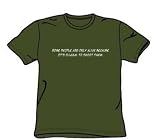 Illegal To Shoot - Adult Military Green S/S T-Shirt For Men