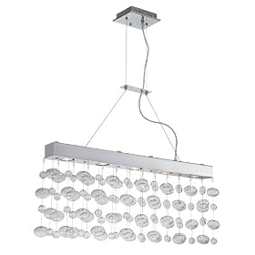 Possini Euro Floating Bubble 5-Light Rectangular Chandelier