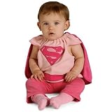 Supergirl Deluxe Fleece Bib Costume: Baby's Size Birth - 9 Months