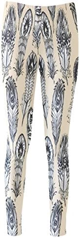 Stylisa Retreo Peacock Feather Custom Leggings /Skinny Fitness Yoga Pants /Running Dancing Leggings XS