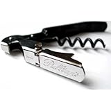 Pulltap's Double-Hinged Waiters Corkscrew, Black and Stainless Steel