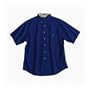 Bill Blass Men's Short Sleeve Gabardine Shirt w/Pocket in Khaki - Medium
