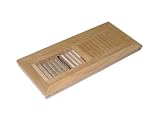 White Oak Unfinished Wood Floor Vent Register 4 x 12