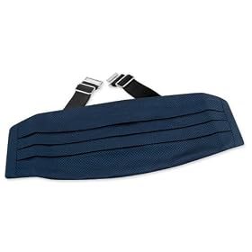 Revitalize by Principessa navy blue silk cummerbunds