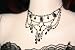 MITTELALTER GOTHIC COLLIER MIT SCHWARZEN JET PERLEN BAROCK ART
