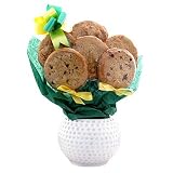 Cookie Bouquet in Golf Ball Gift Container - Half Dozen Gourmet Cookies Baked Fresh Daily