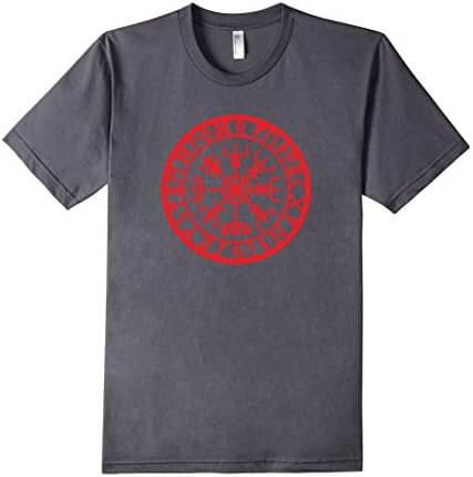 Men's Vegvisir in Red T-Shirt for Men, Women and Children 2XL Asphalt