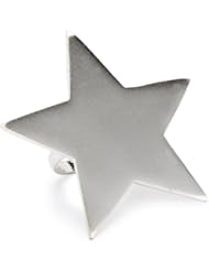Shameless Jewelry "Naughty and Nice" Sterling Silver-Tone Large Star Ring