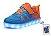 SLEVEL 16 Colors LED Light Up Shoes USB Flashing Sneakers for Kids Boys Girls