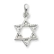 Sterling Silver Textured Star of David Pendant
