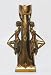 Art Deco Lady Dancer Statue Candle Holder, Bronze Powder Cast 12-inch