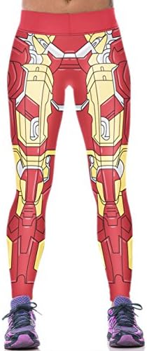 Fashion Trender Female Iron Man Printed Workout Leggings Stretch Tights
