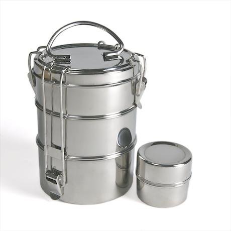Childrens Toyshop  Outdoor Living : To-Go Ware 3 Tier Stainless Steel Food Carrier